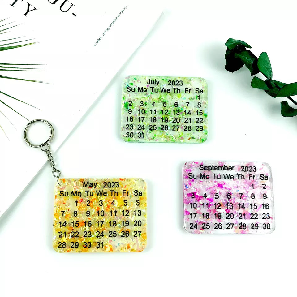 2023 Calendar Mold - Monthly Keychain mold Bestow Charms