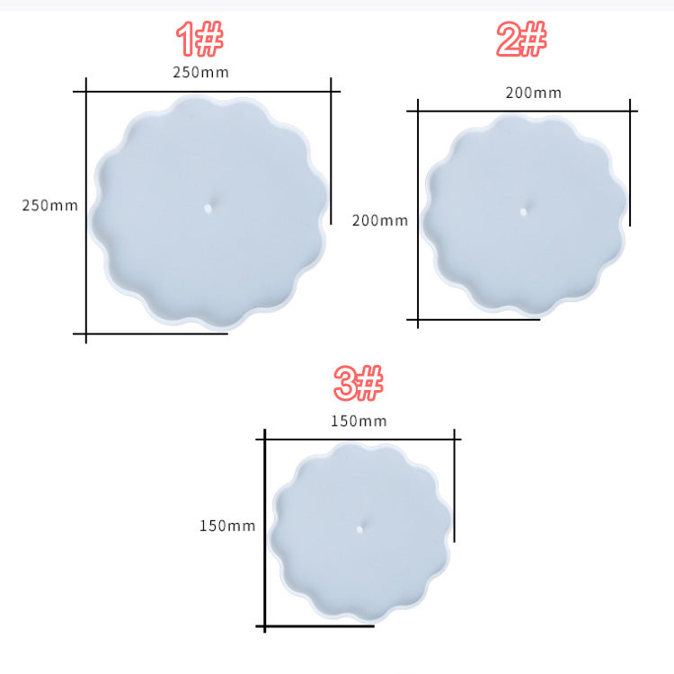 3 Tiers Flower Shaped Round Resin Silicone Mold | Silicone 3 Tier Flower Shaped Mold Bestow Charms