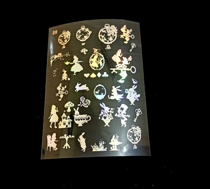 Alice in Wonderland Holographic Stickers | Cut and Paste Holographic Stickers | A5 Size Bestow Charms