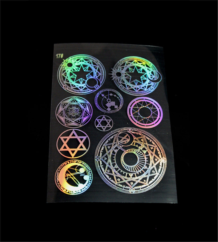 Big Chakra Holographic Stickers | Cut and Paste Holographic Stickers | A5 Size Bestow Charms