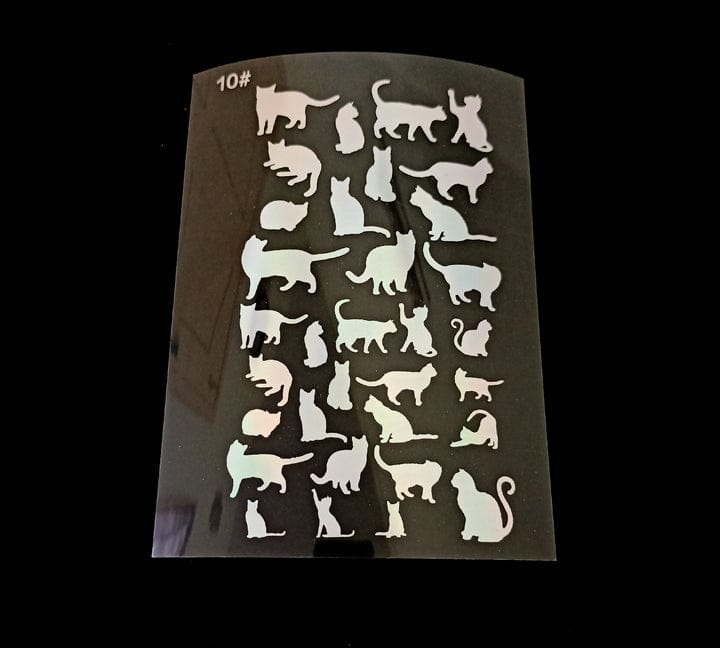 Cat Holographic Stickers | Cut and Paste Holographic Stickers | A5 Size Bestow Charms