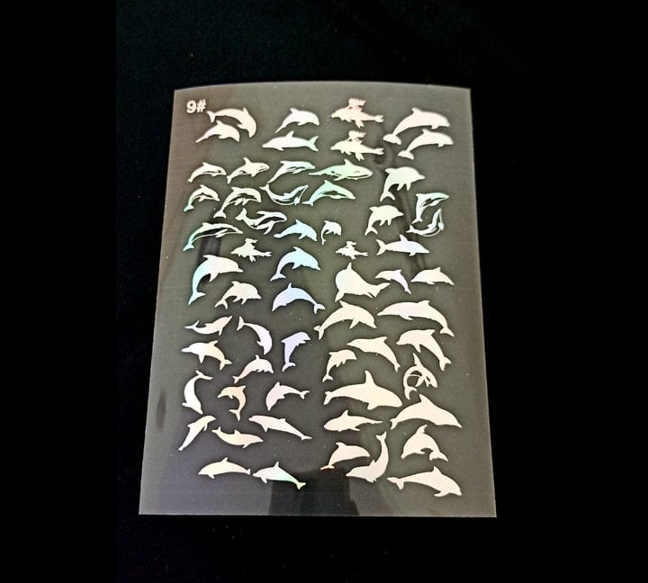 Dolphine Holographic Stickers | Cut and Paste Holographic Stickers Bestow Charms