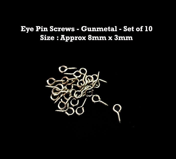 Gunmetal EyePin Screw - Set of 10 Bestow Charms