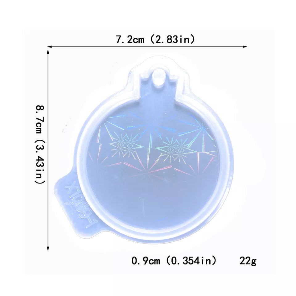 Holographic Christmas Round Hanging Molds Bestow Charms