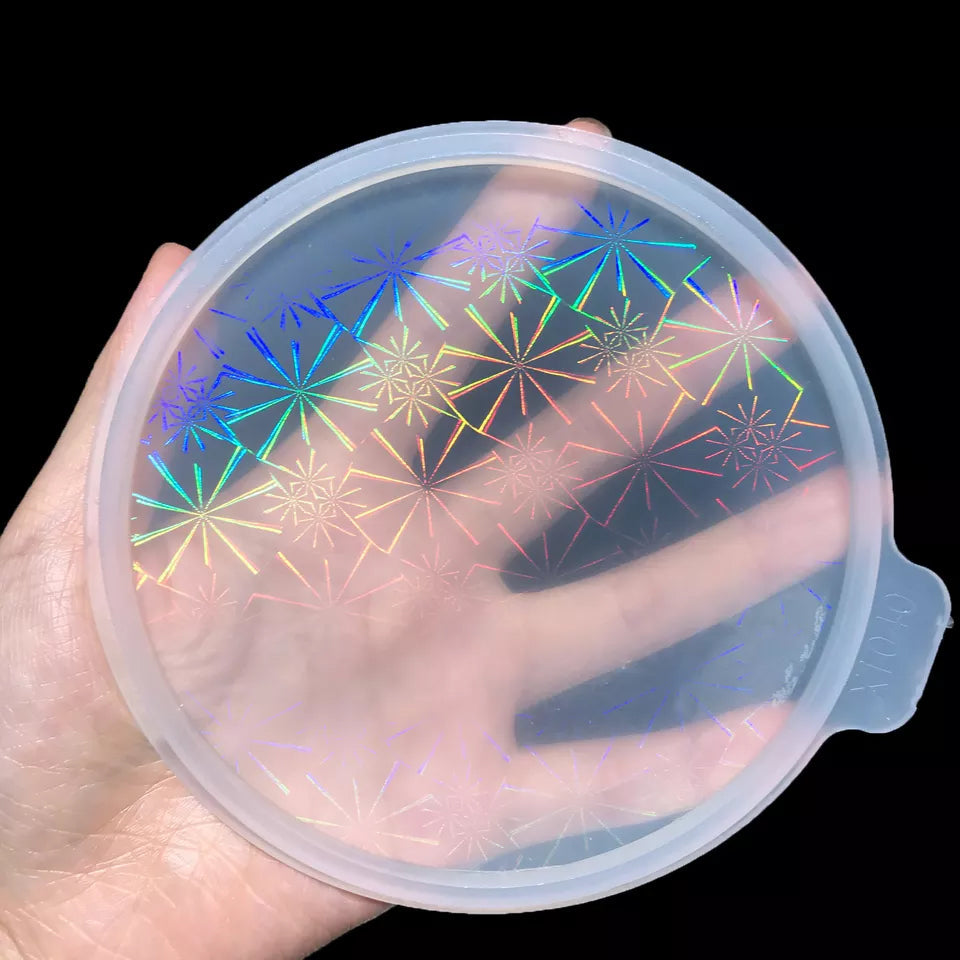 Holographic Round Coaster Mold 11cm Diameter Bestow Charms