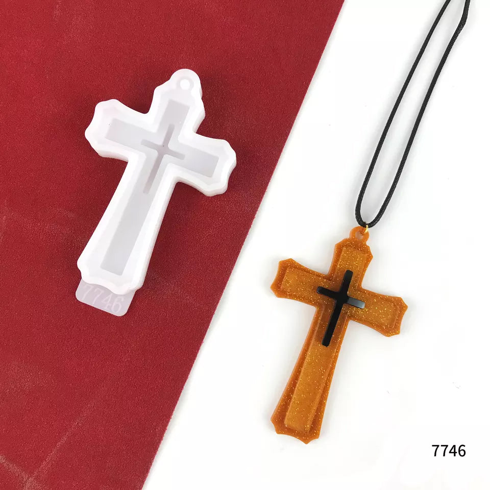 Jesus Cross Silicone mold Bestow Charms
