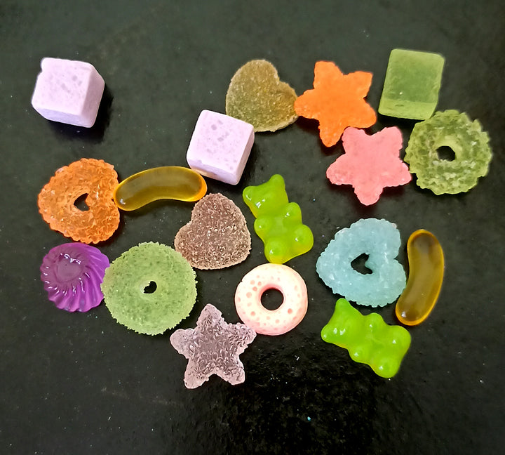 Resin Charms Mixed Sweet Miniatures | Set of 9 in Different Shapes Used for decoration Bestow Charms