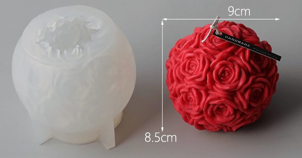 Silicone Rose Ball Mold Bestow Charms