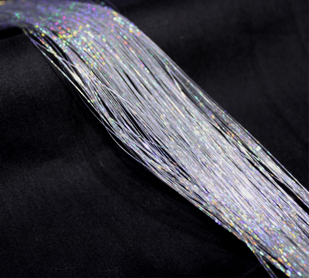 Silver 47" Holographic Hair Tinsel Shining | Shining Silver Tinsel Hair Extensions Bestow Charms