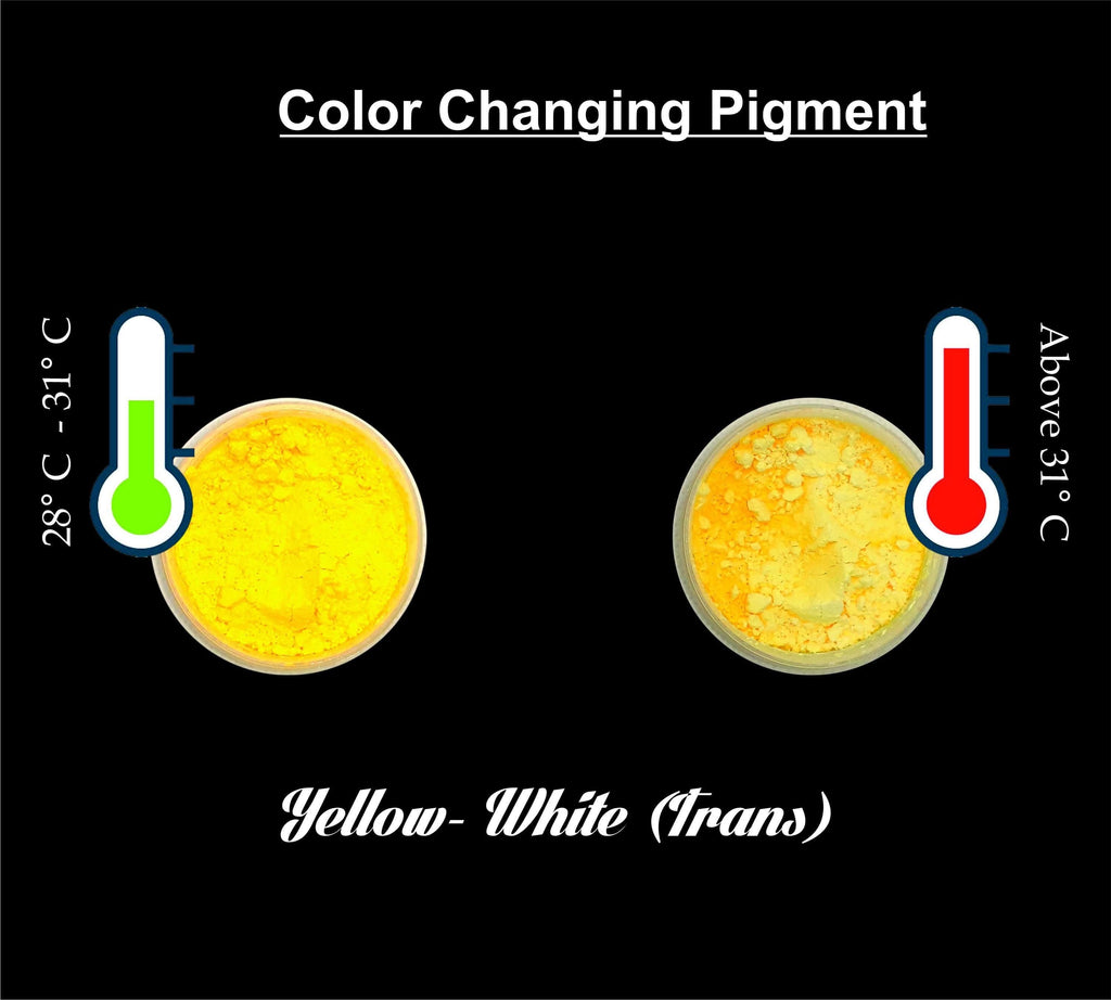 Yellow to White Thermo Shift Pigment - 2gms Bestow Charms