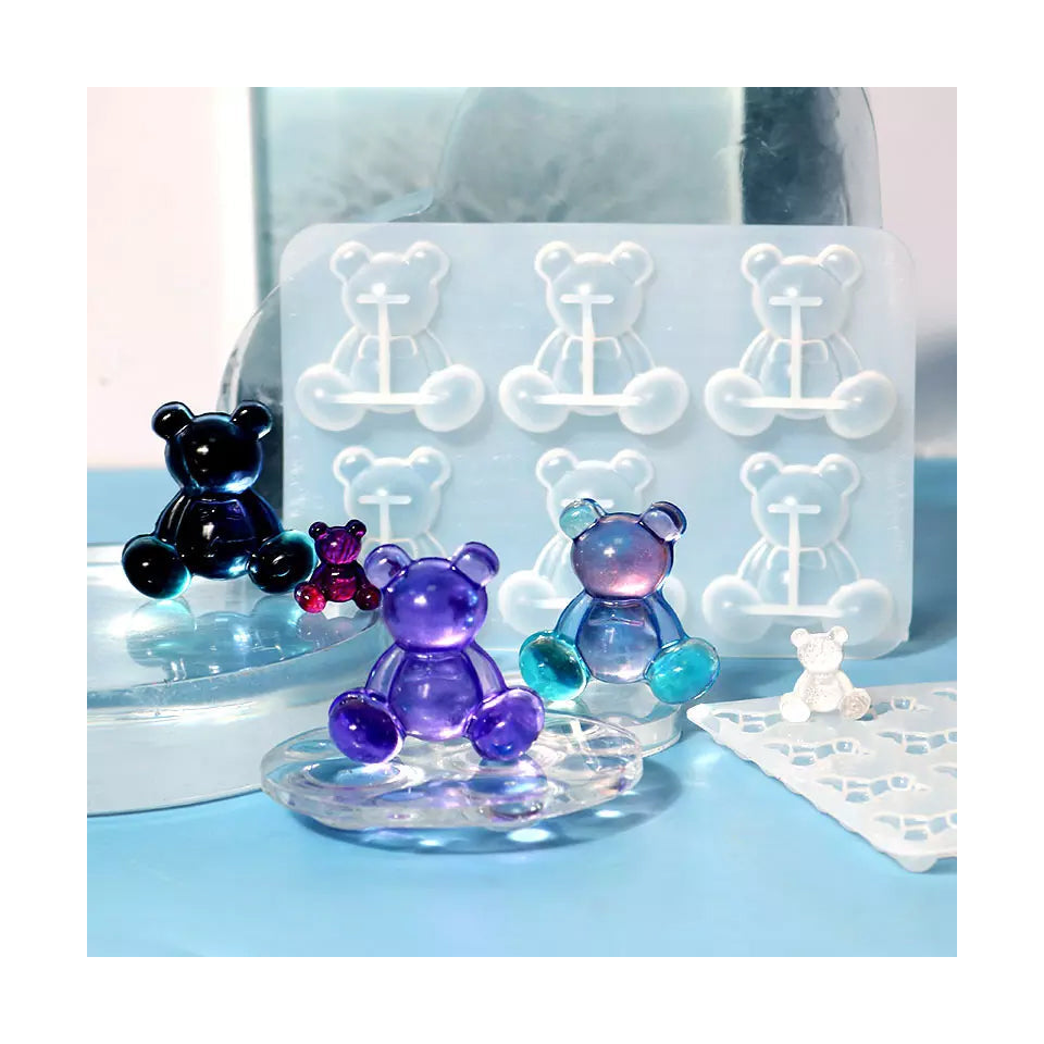 Cute 3D Teddy Bear Molds Bestow Charms