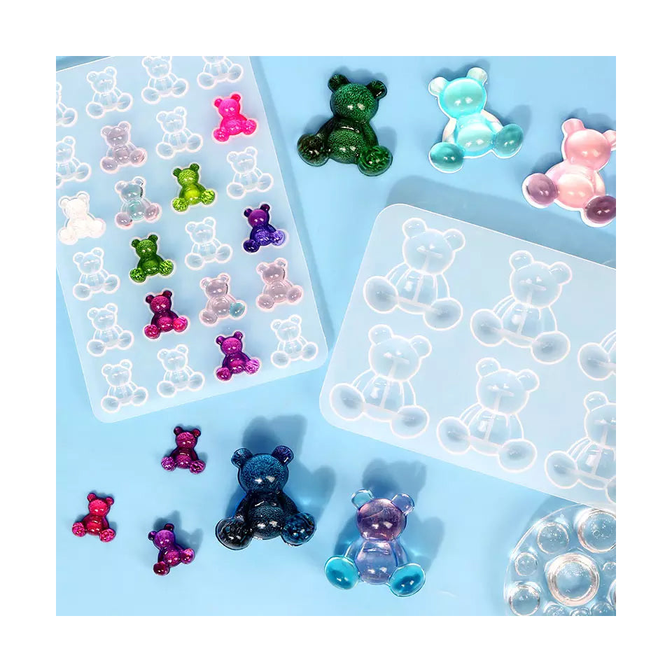 Cute 3D Teddy Bear Molds Bestow Charms