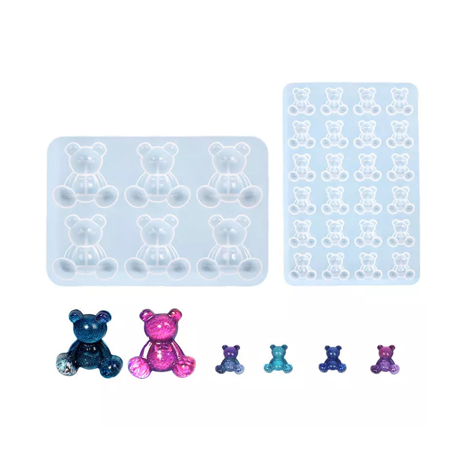 Cute 3D Teddy Bear Molds Bestow Charms